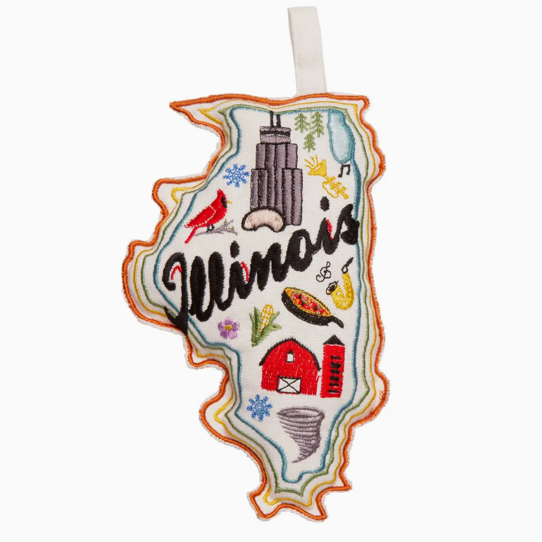 Illinois State Embroidered Squeak Toy