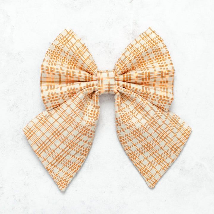 Maple Leaf Plaid Sailor Bow