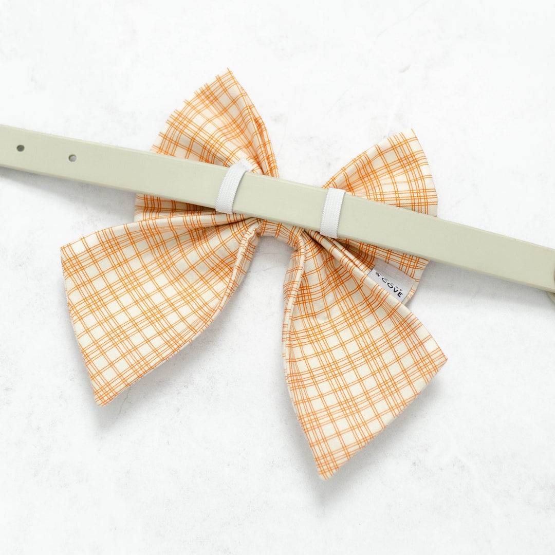 Maple Leaf Plaid Sailor Bow
