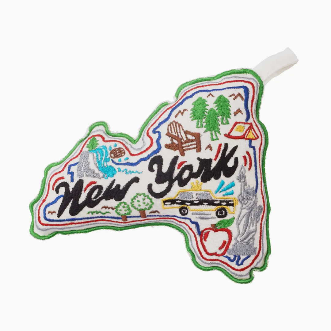New York State Embroidered Squeak Toy