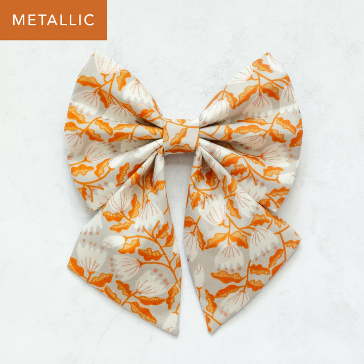 Amber Floral Sailor Bow