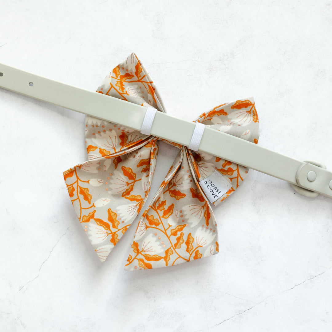 Amber Floral Sailor Bow