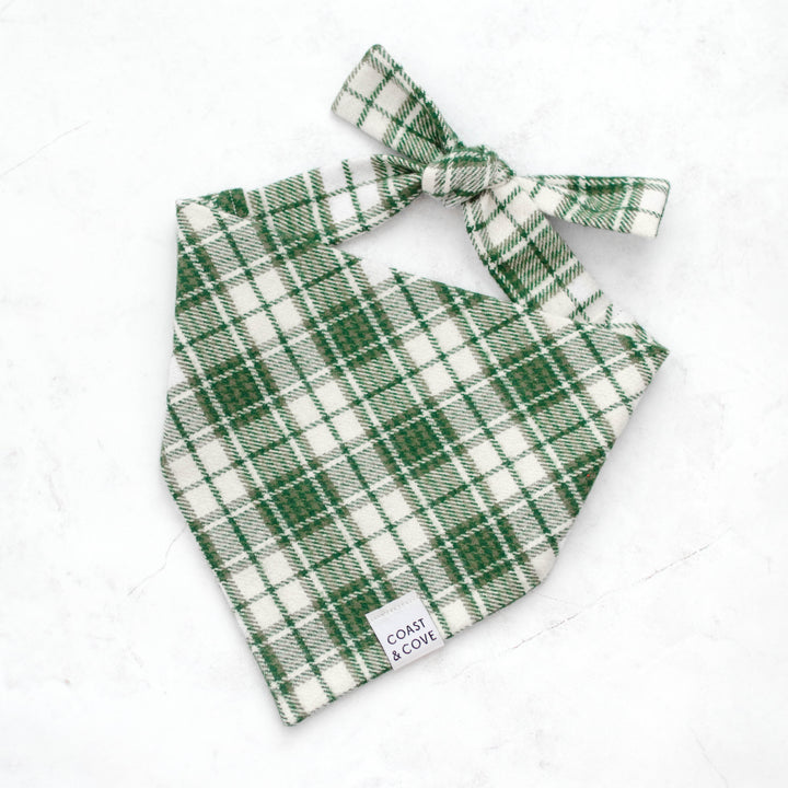Winter Pine Plaid Flannel Bandana