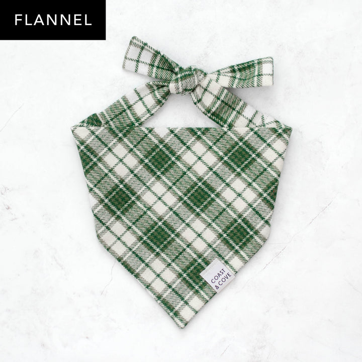 Winter Pine Plaid Flannel Bandana