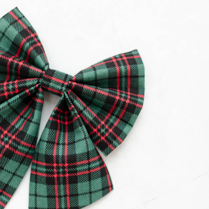 Yuletide Plaid Sailor Bow