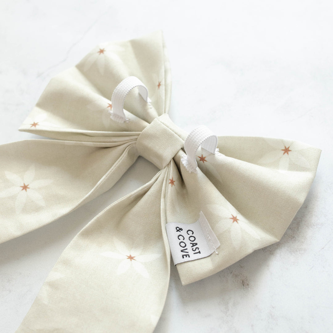 Coastal Floral Sailor Bow