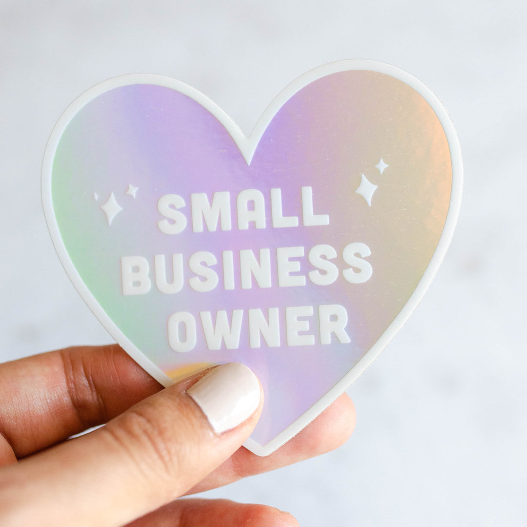 Holographic Small Business Owner Sticker