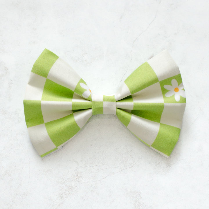 Key Lime Check Bow Tie