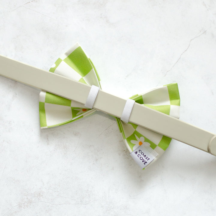 Key Lime Check Bow Tie