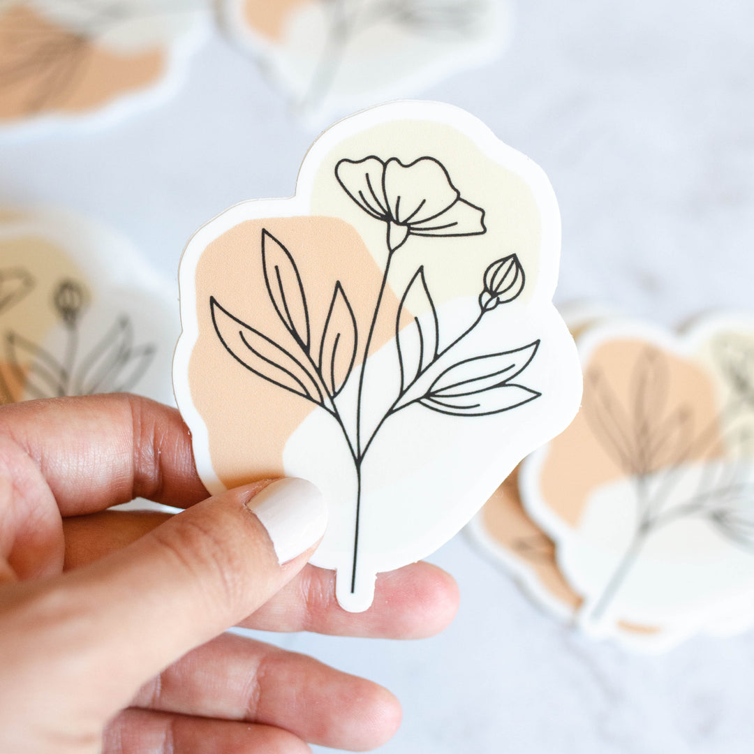 Pink Flower Sticker