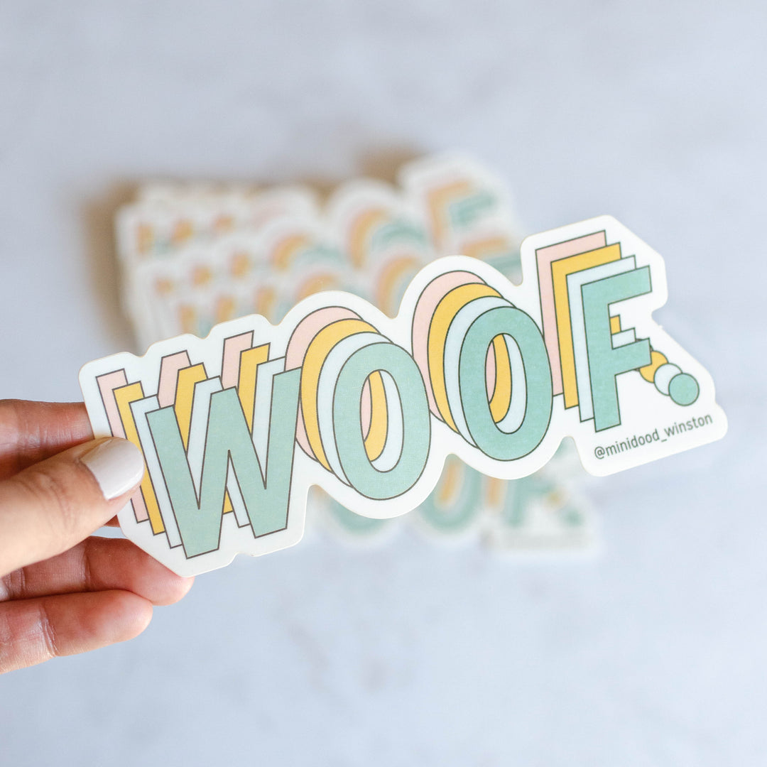 Woof Sticker