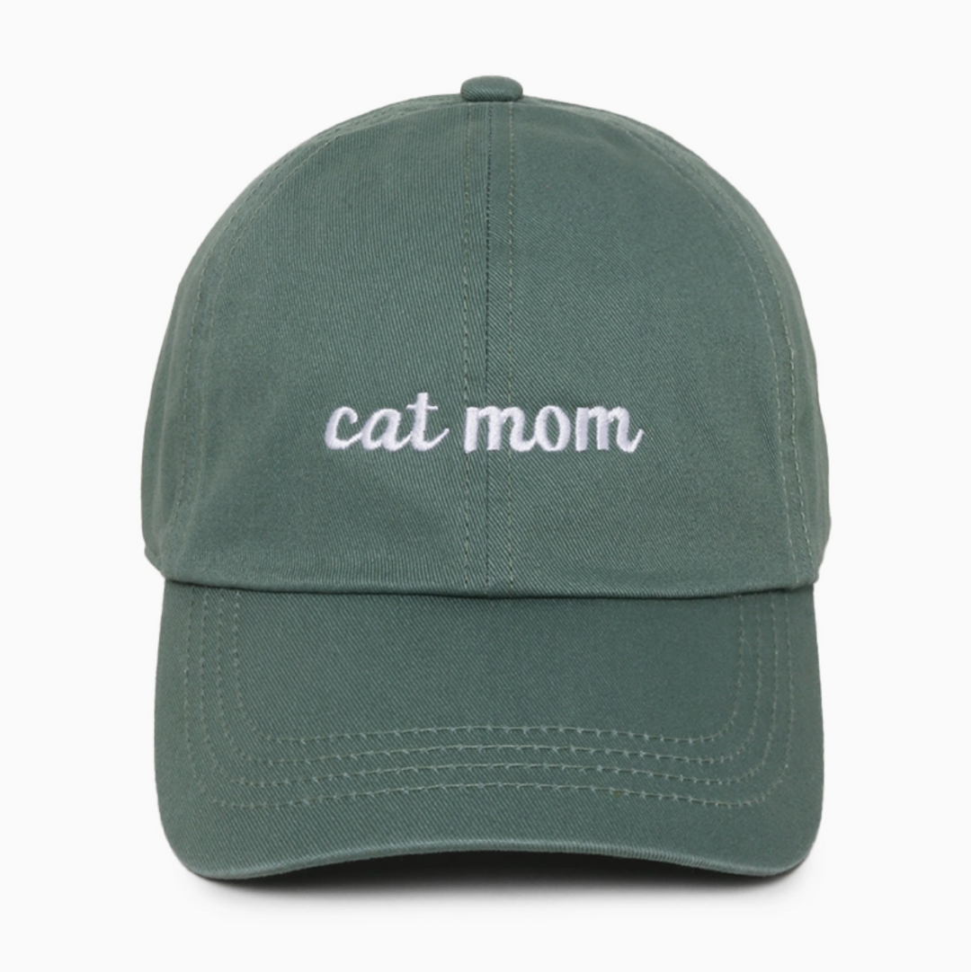 Cat Mom Embroidered Baseball Cap