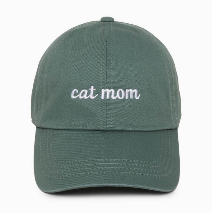 Cat Mom Embroidered Baseball Cap