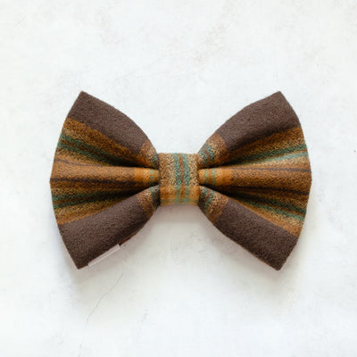Chestnut Plaid Flannel Bow Tie