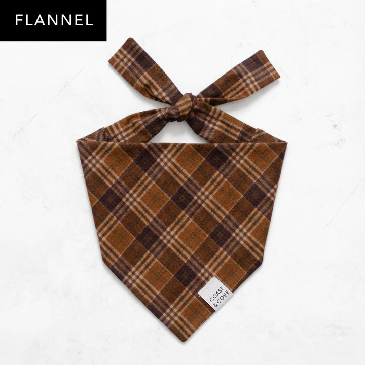 Chestnut Plaid Flannel Bandana