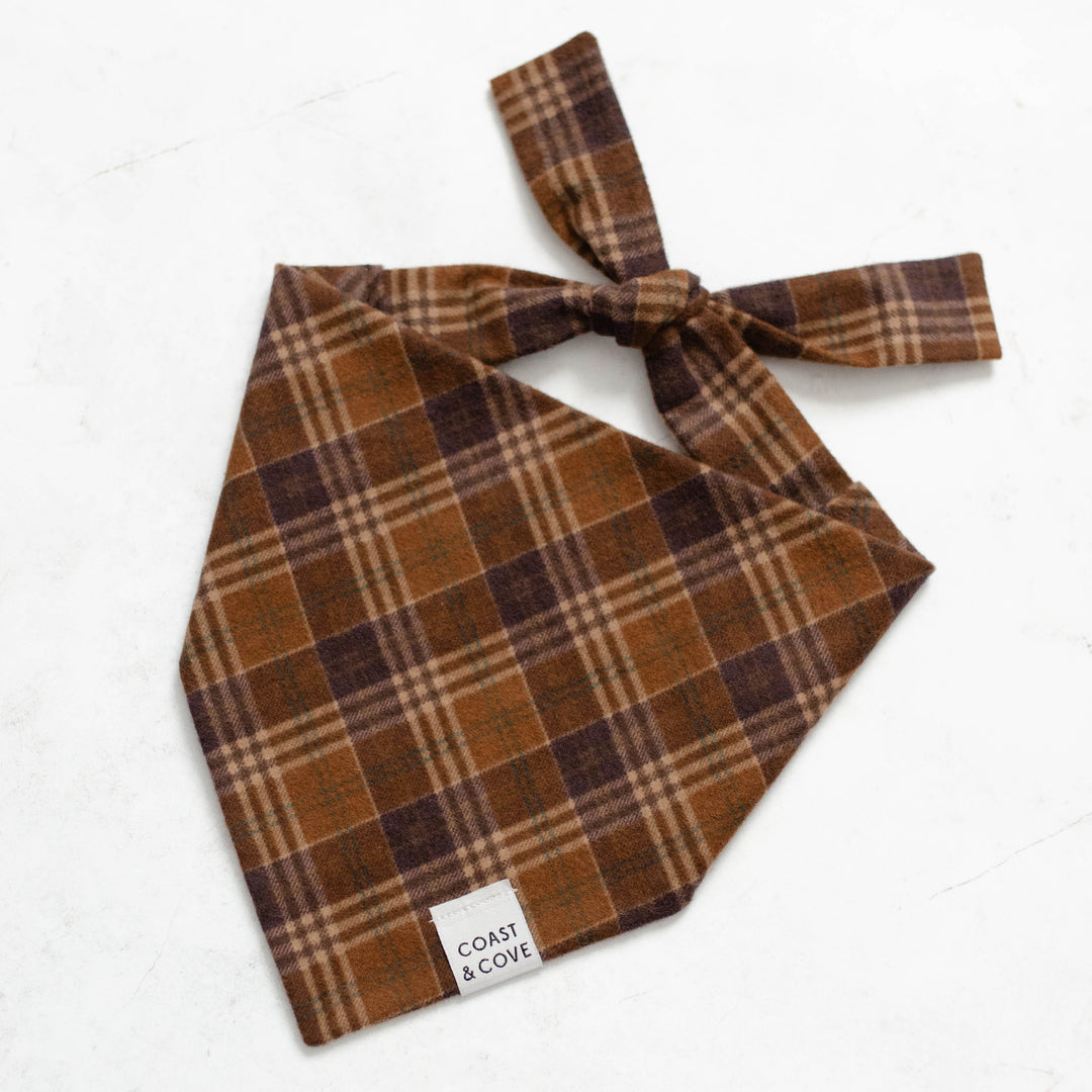 Chestnut Plaid Flannel Bandana