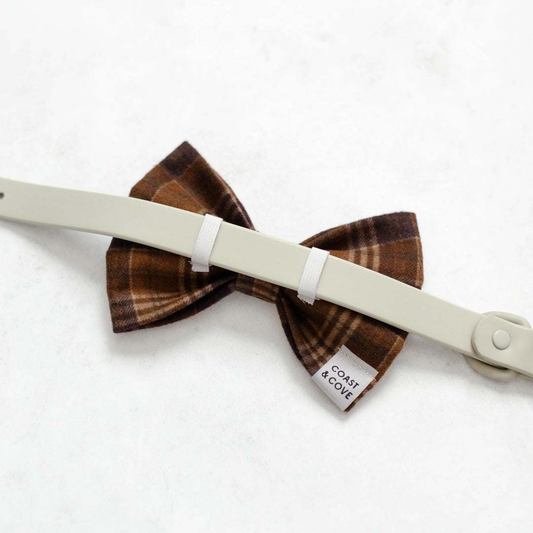 Chestnut Plaid Flannel Bow Tie