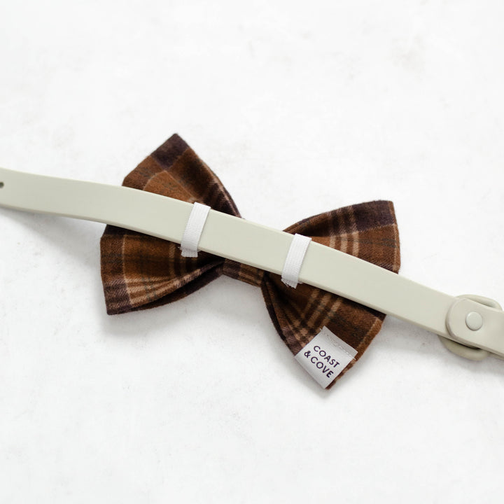 Chestnut Plaid Flannel Bow Tie