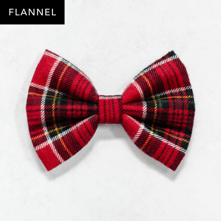 Noel Plaid Flannel Bow Tie