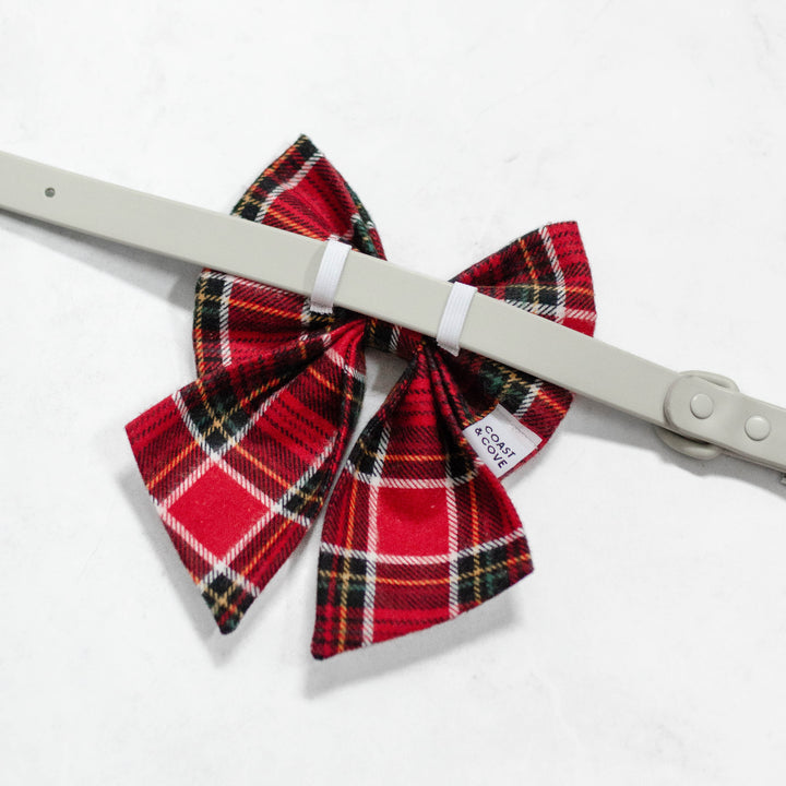Noel Plaid Flannel Sailor Bow