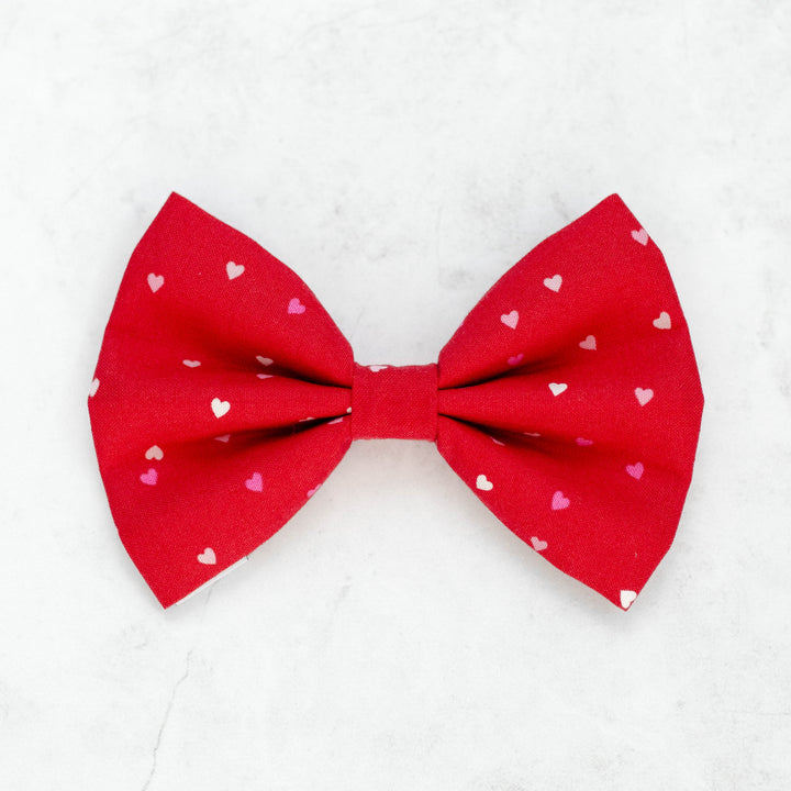 Confetti Hearts Bow Tie