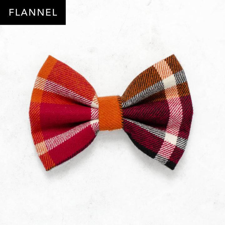 Cozy Cabin Plaid Flannel Bow Tie