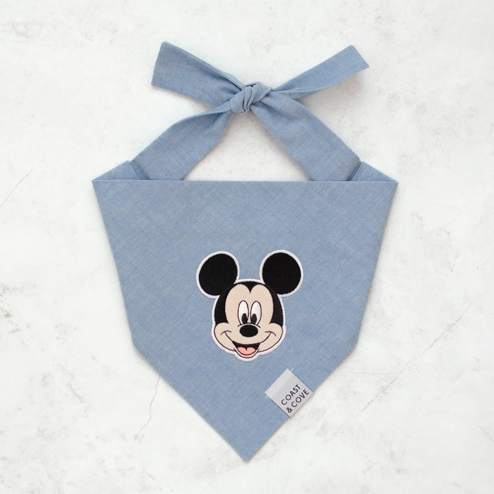 90's Denim Mouse Patch Bandana