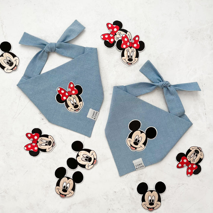 90's Denim Mouse Patch Bandana