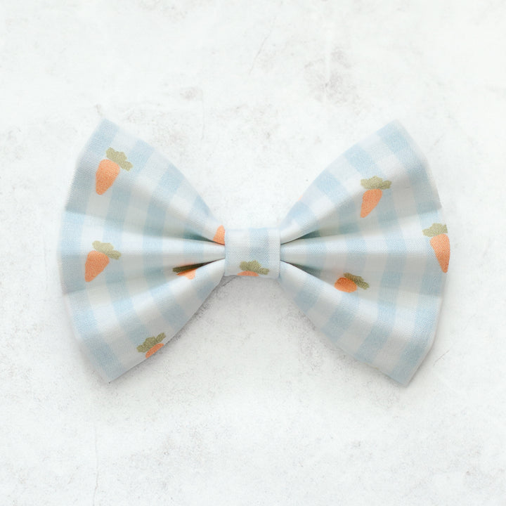 Gingham Carrots Bow Tie