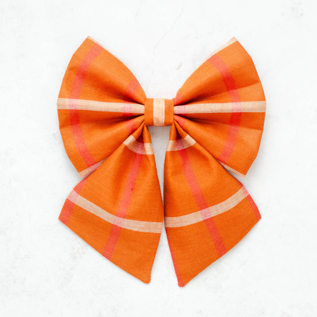 Harvest Plaid Sailor Bow