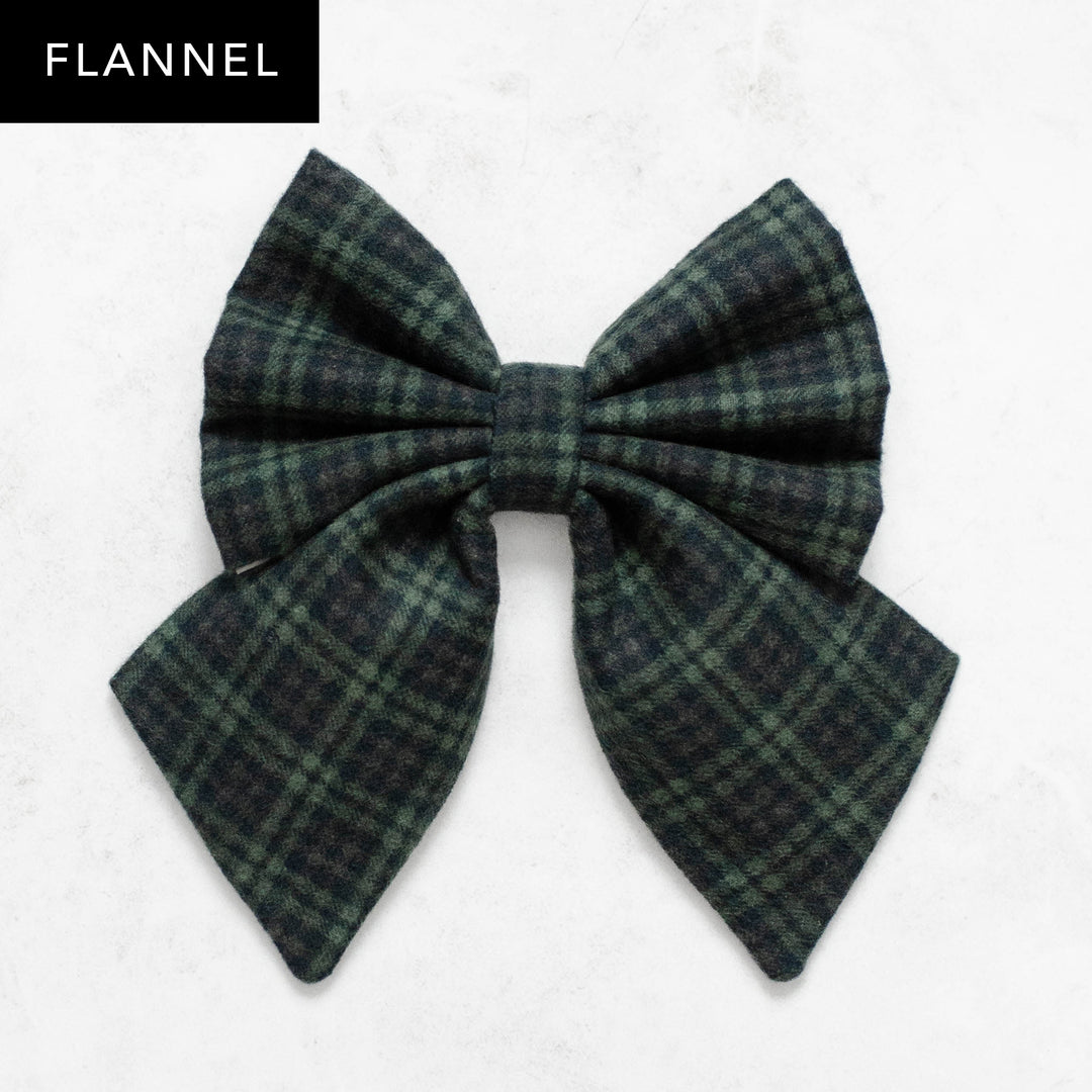 Highland Plaid Flannel Sailor Bow