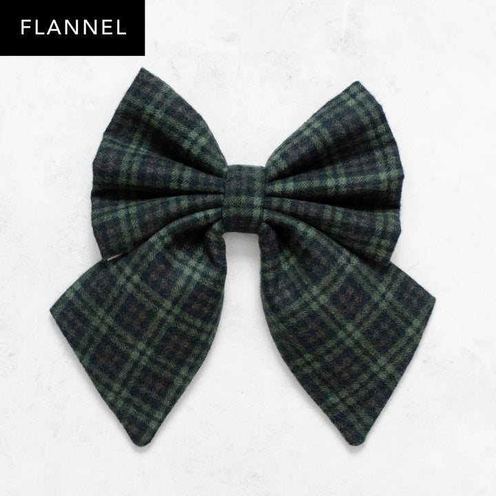 Highland Plaid Flannel Sailor Bow