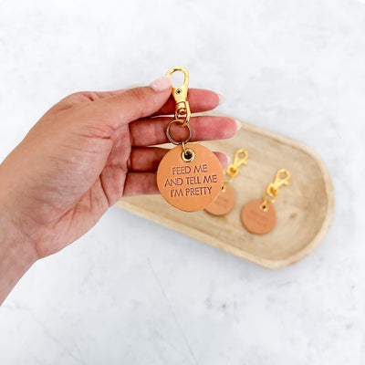 Leather Stamped Pet Tag