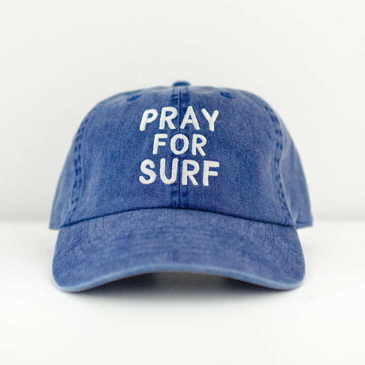 Pray For Surf Embroidered Baseball Cap