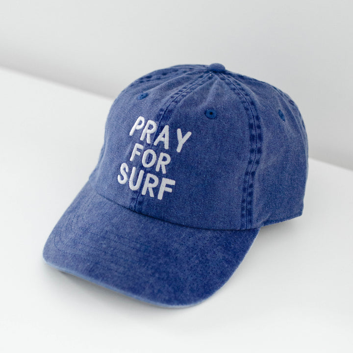 Pray For Surf Embroidered Baseball Cap