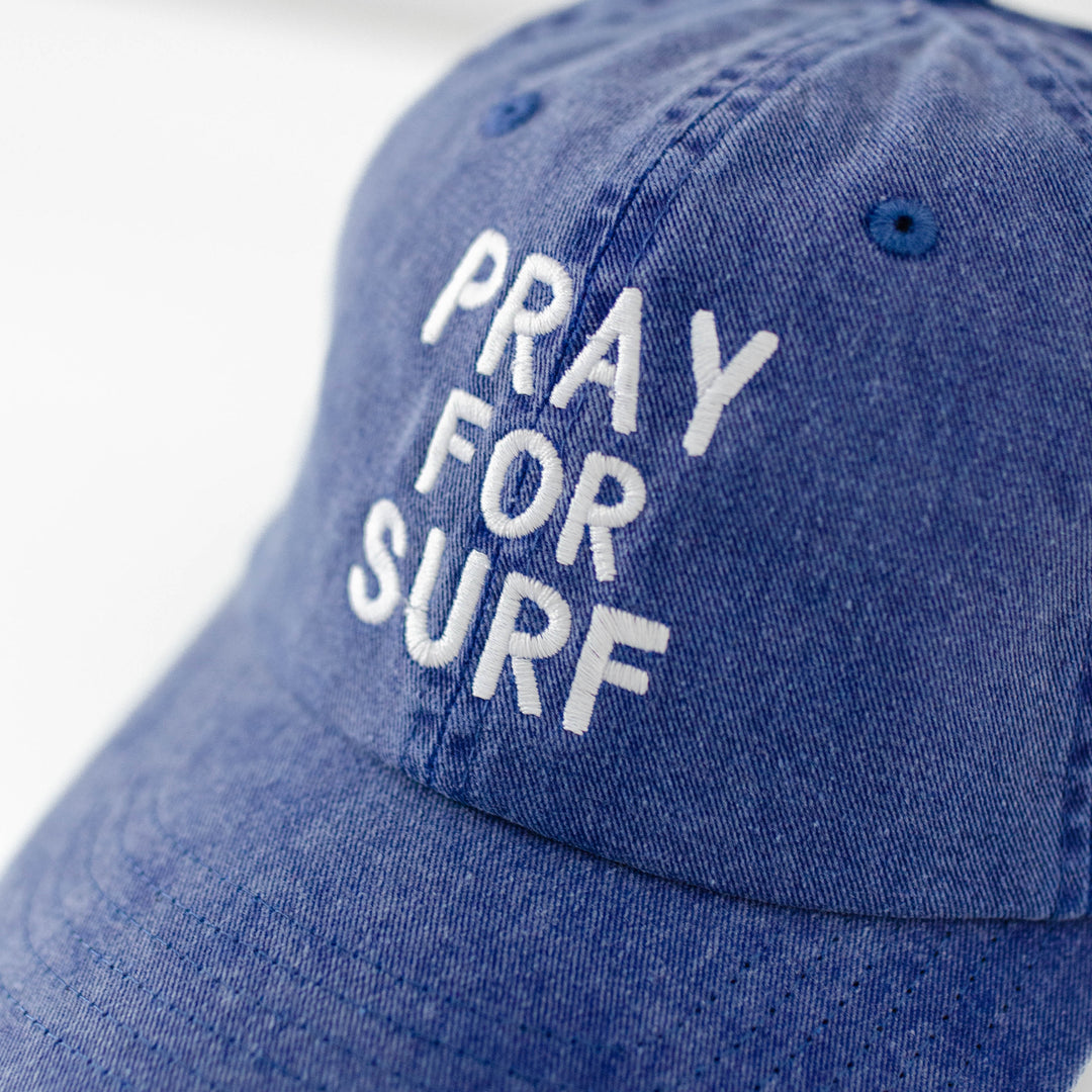 Pray For Surf Embroidered Baseball Cap