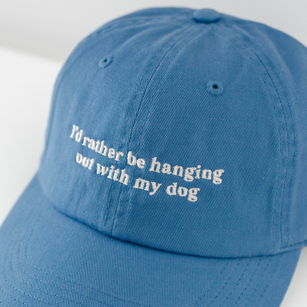 Rather Be With My Dog Embroidered Baseball Cap