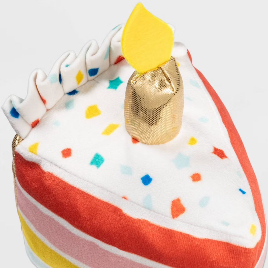 Birthday Cake Slice Dog Toy
