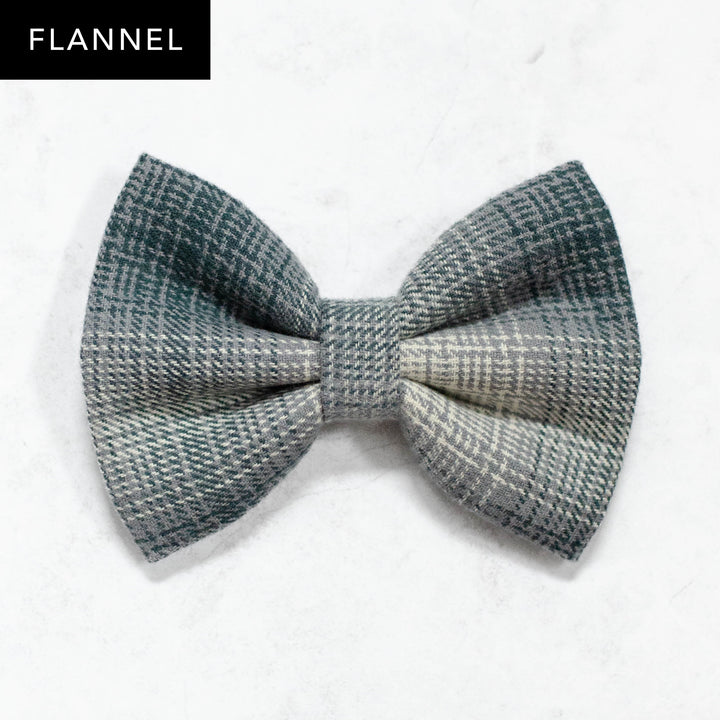 Snowfall Plaid Flannel Bow Tie