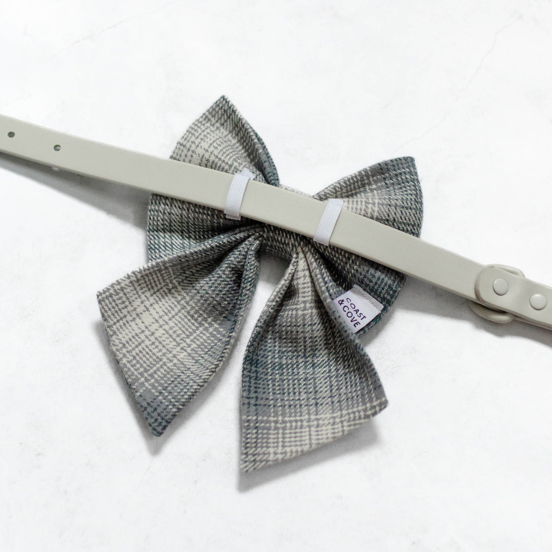 Snowfall Plaid Flannel Sailor Bow