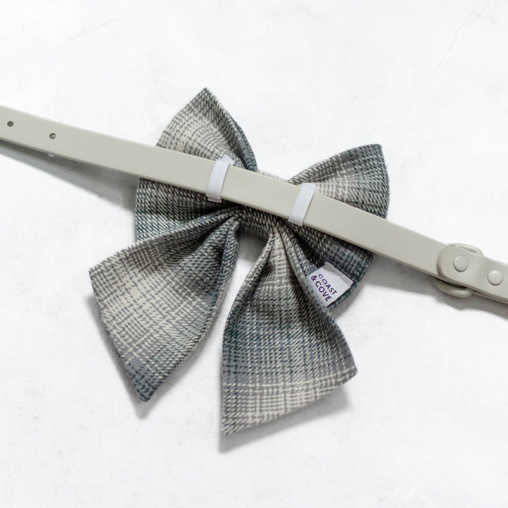 Snowfall Plaid Flannel Sailor Bow