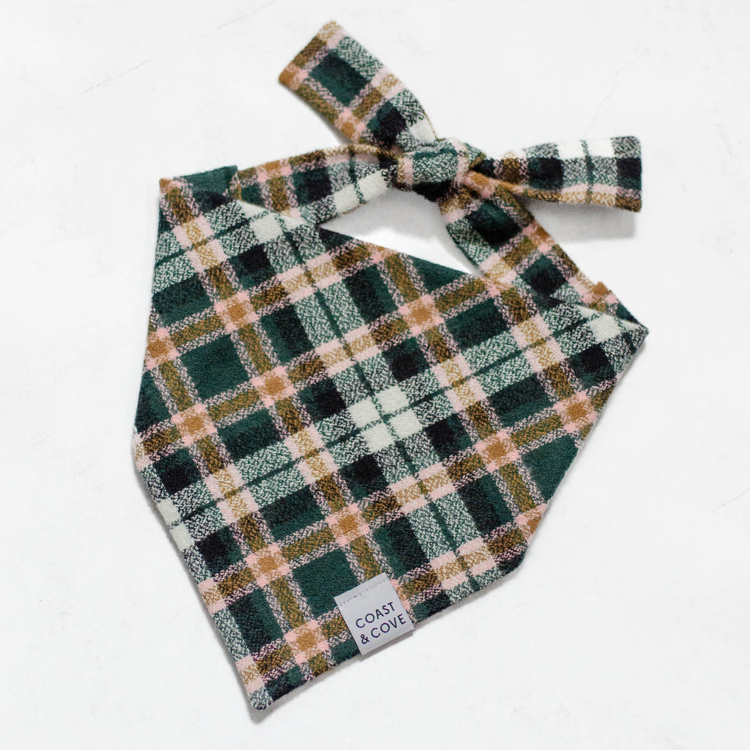 Sugarplum Plaid Flannel Bandana