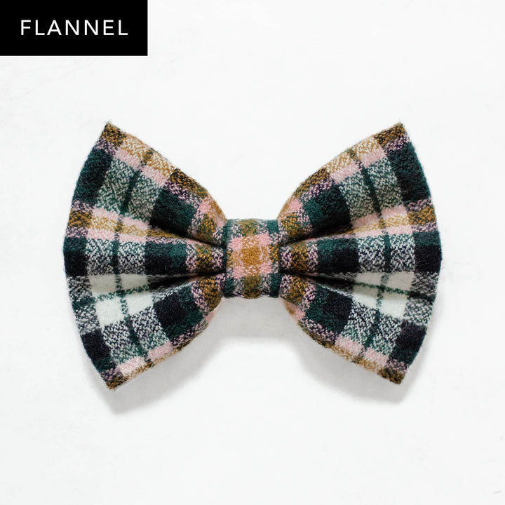 Sugarplum Plaid Flannel Bow Tie