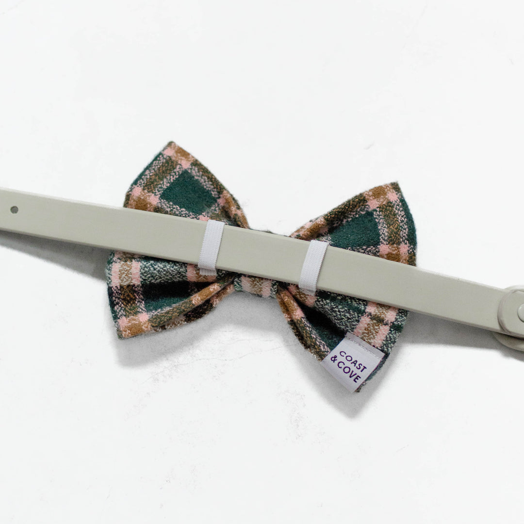 Sugarplum Plaid Flannel Bow Tie