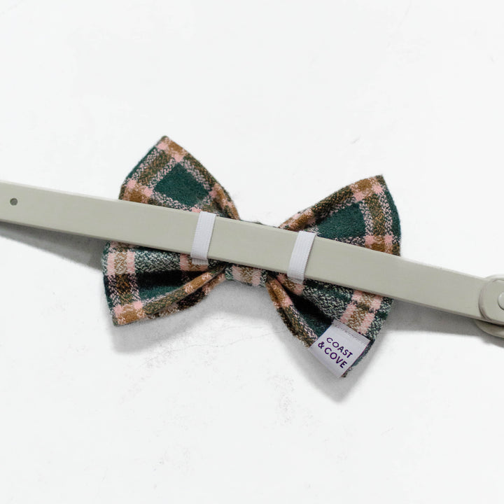 Sugarplum Plaid Flannel Bow Tie