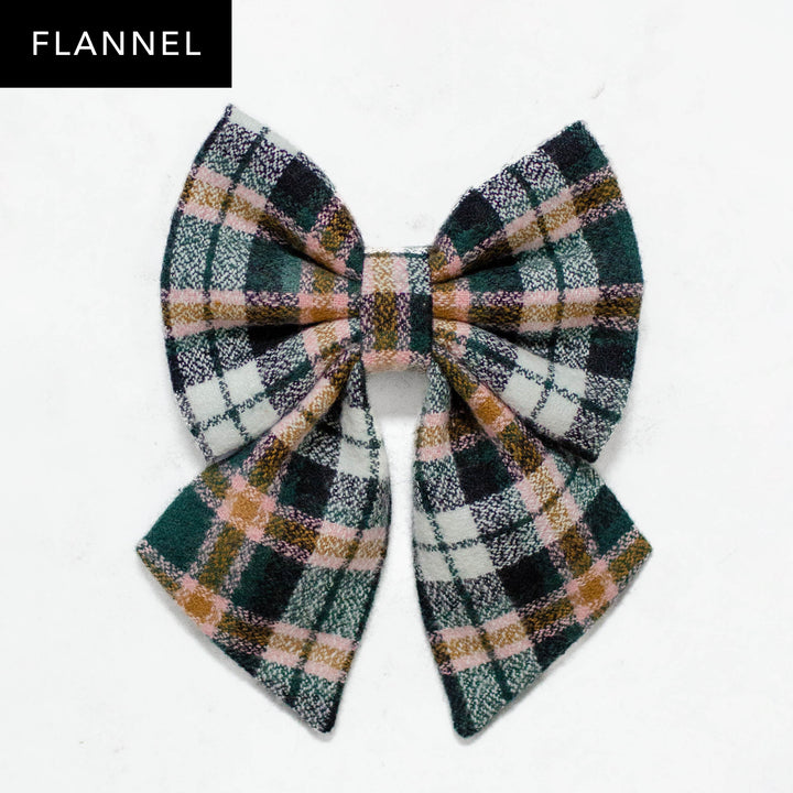 Sugarplum Plaid Flannel Sailor Bow