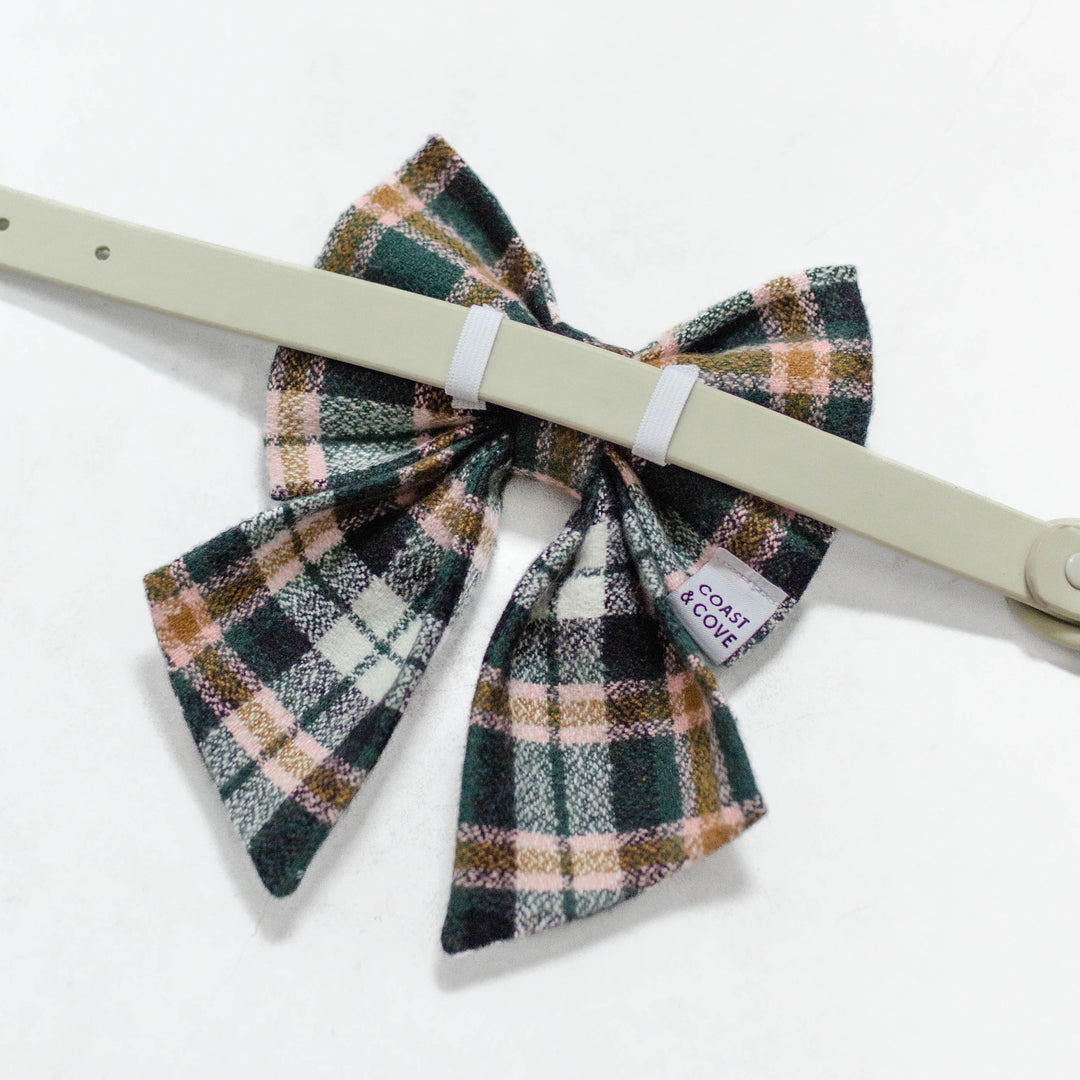 Sugarplum Plaid Flannel Sailor Bow