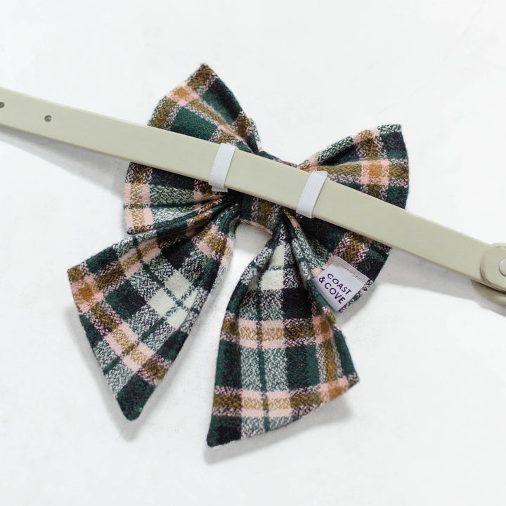 Sugarplum Plaid Flannel Sailor Bow