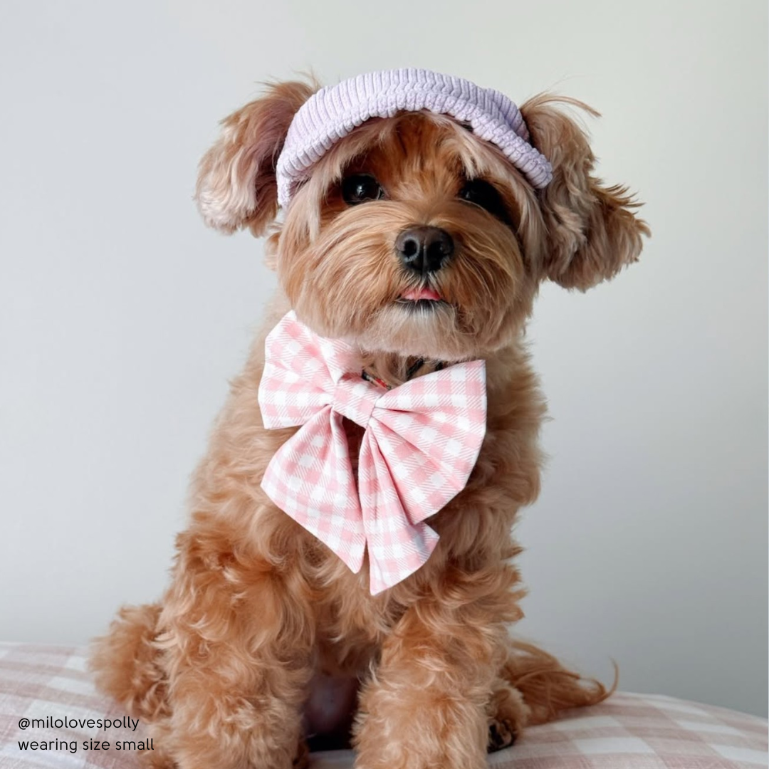 Pink Gingham Sailor Bow