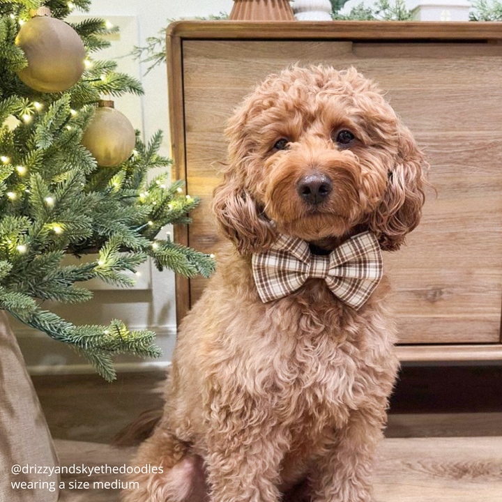 Woodland Plaid Flannel Bow Tie up